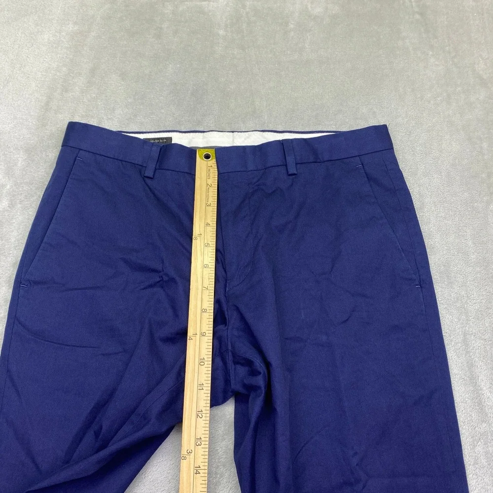 J.Crew Ludlow Slim Navy Blue Larusmiani Italian Cotton Dress Pants Sz 30
